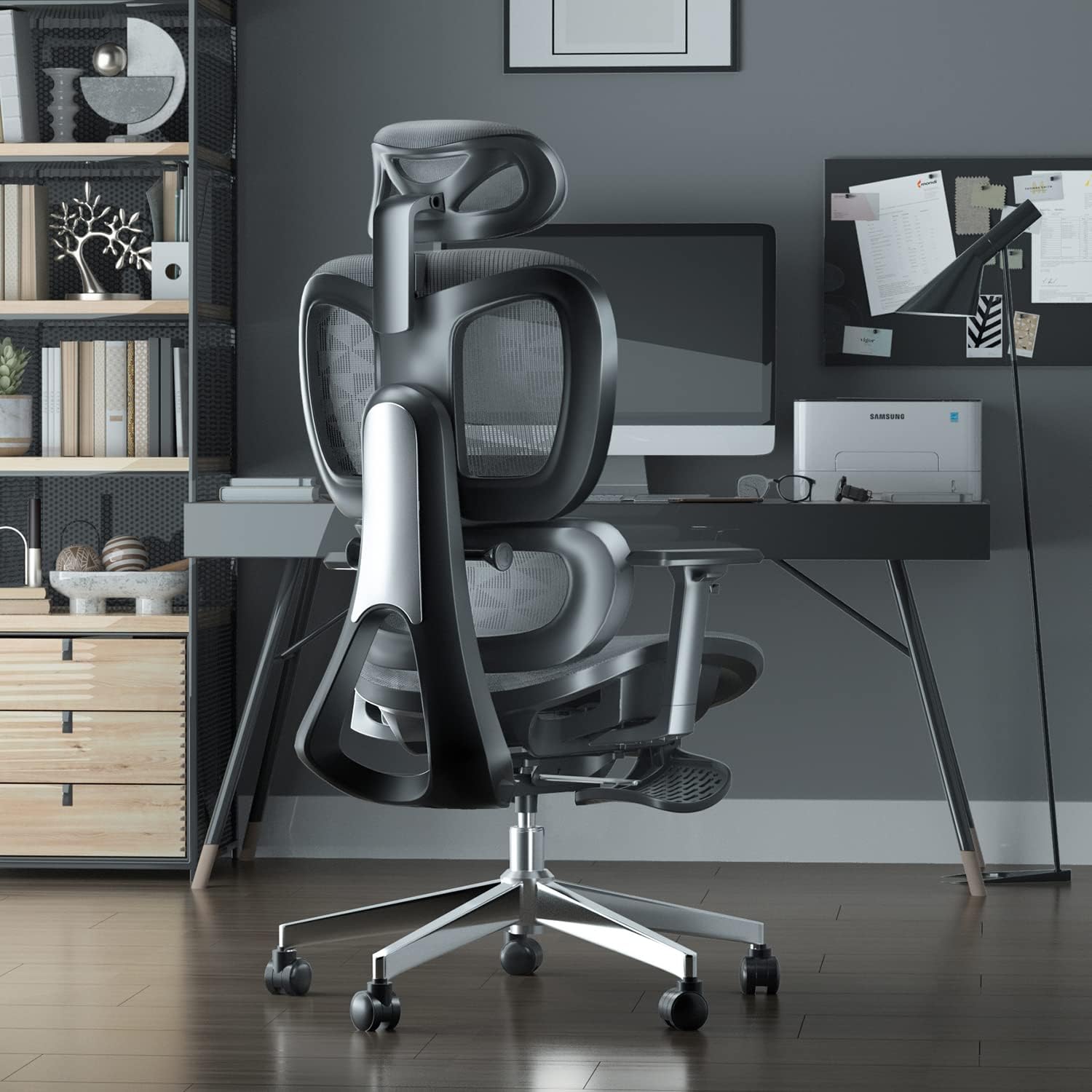 Ergo3D Ergonomic Mesh Office Chair with 3D Armrests, High Back, Black