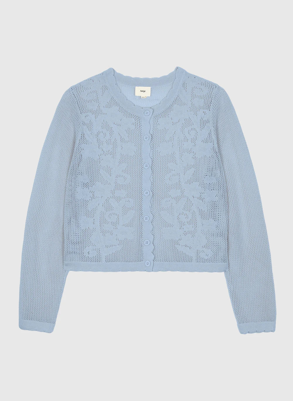 Nanita Fine Knit Cardigan in Sky Blue �� An'ge