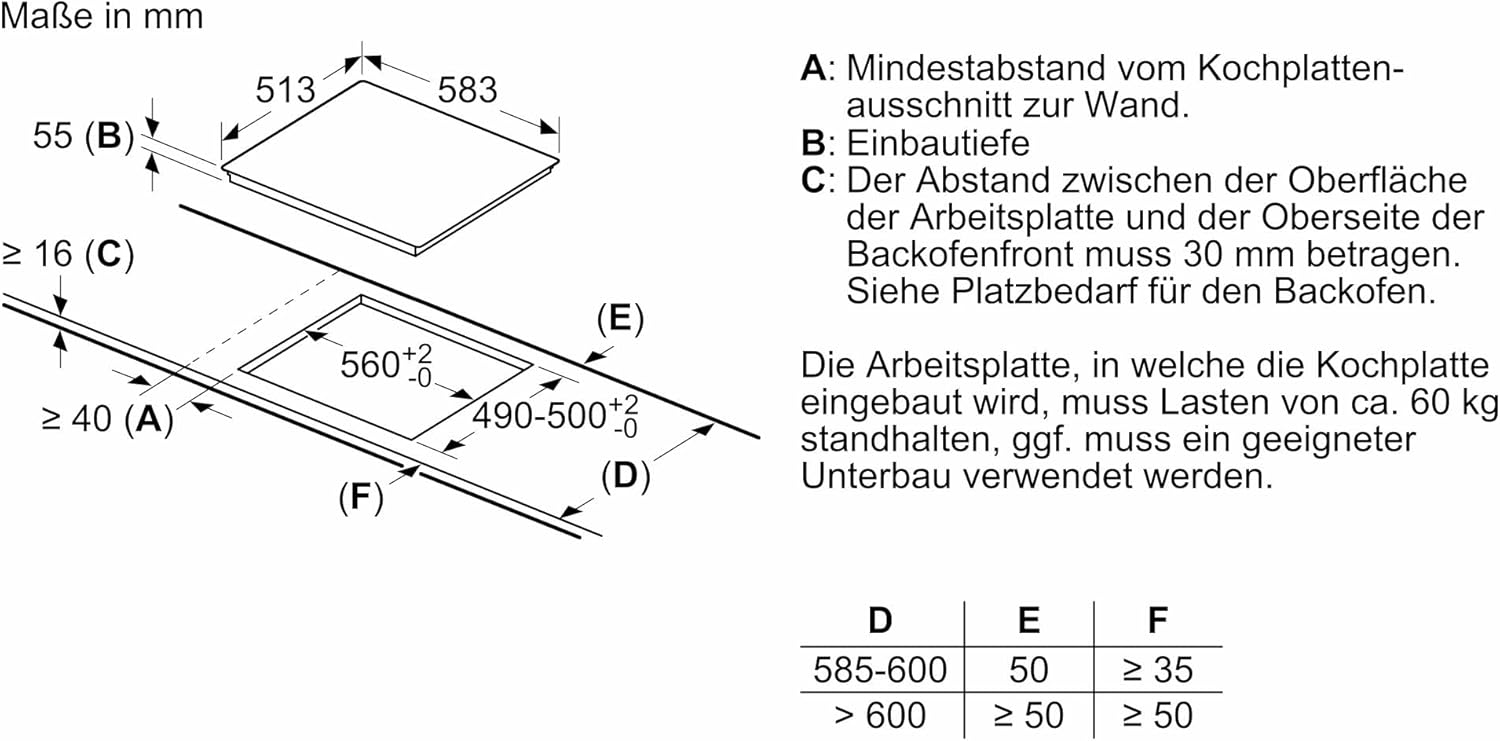 BOSCH PIE645BB5E Induktionskochfeld Serie 4, autarkes Glaskeramik-Kochfeld 60 cm breit, TouchSelect, PowerBoost, ReStart, Umlaufender Rahmen, Timer mit Abschaltfunktion, Schwarz