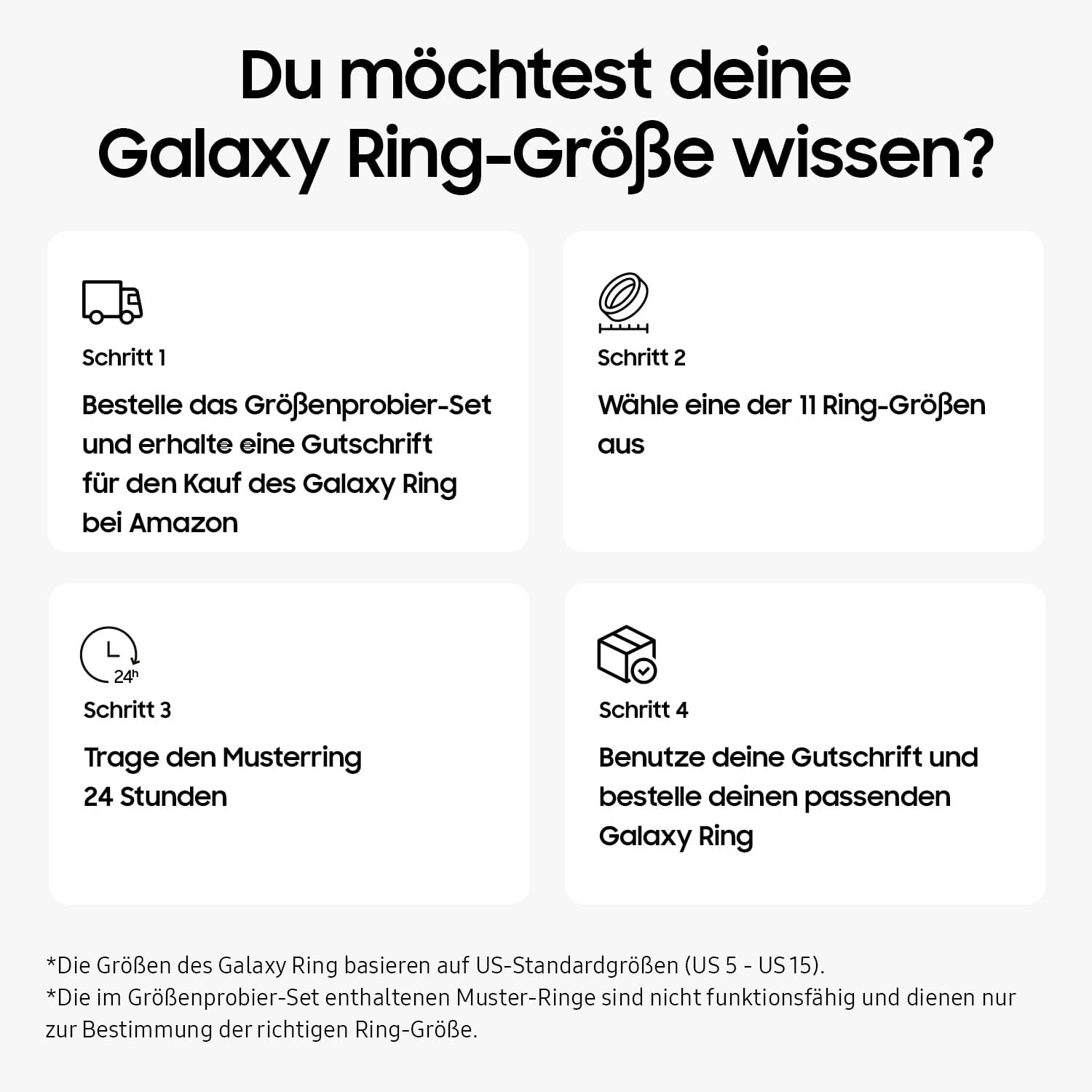 Ring, Smart Ring mit Titan-Gehäuse, Health mit AI, Schlaftracker, Fitness Tracker, Größe 8 (US), Titanium Black