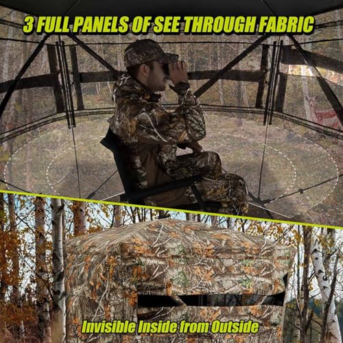 Tenda da Caccia Grande per 1 3 Persone, Tenda Mimetica Portatile per Vedere Attraverso Il Terreno, per Tiro al Birdwatching : Amazon.it: Sport e tempo libero