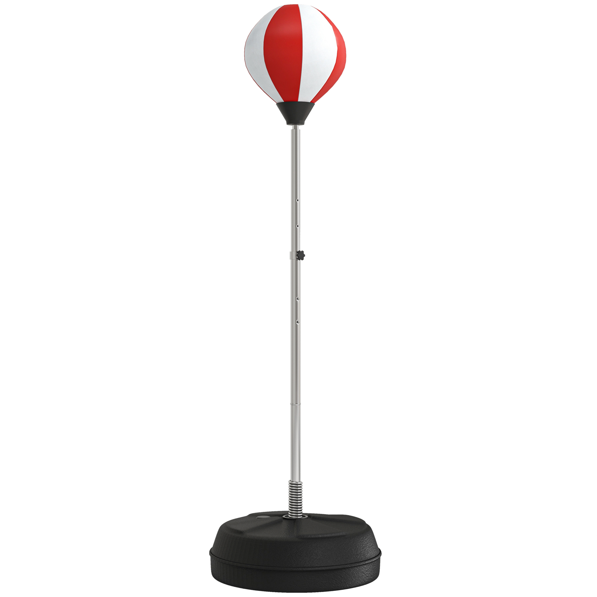 HOMCOM Standboxsack Punching Ball Standboxsack höhenverstellbar 126-144 cm mit Handschuhen, Pumpe und Standfuß