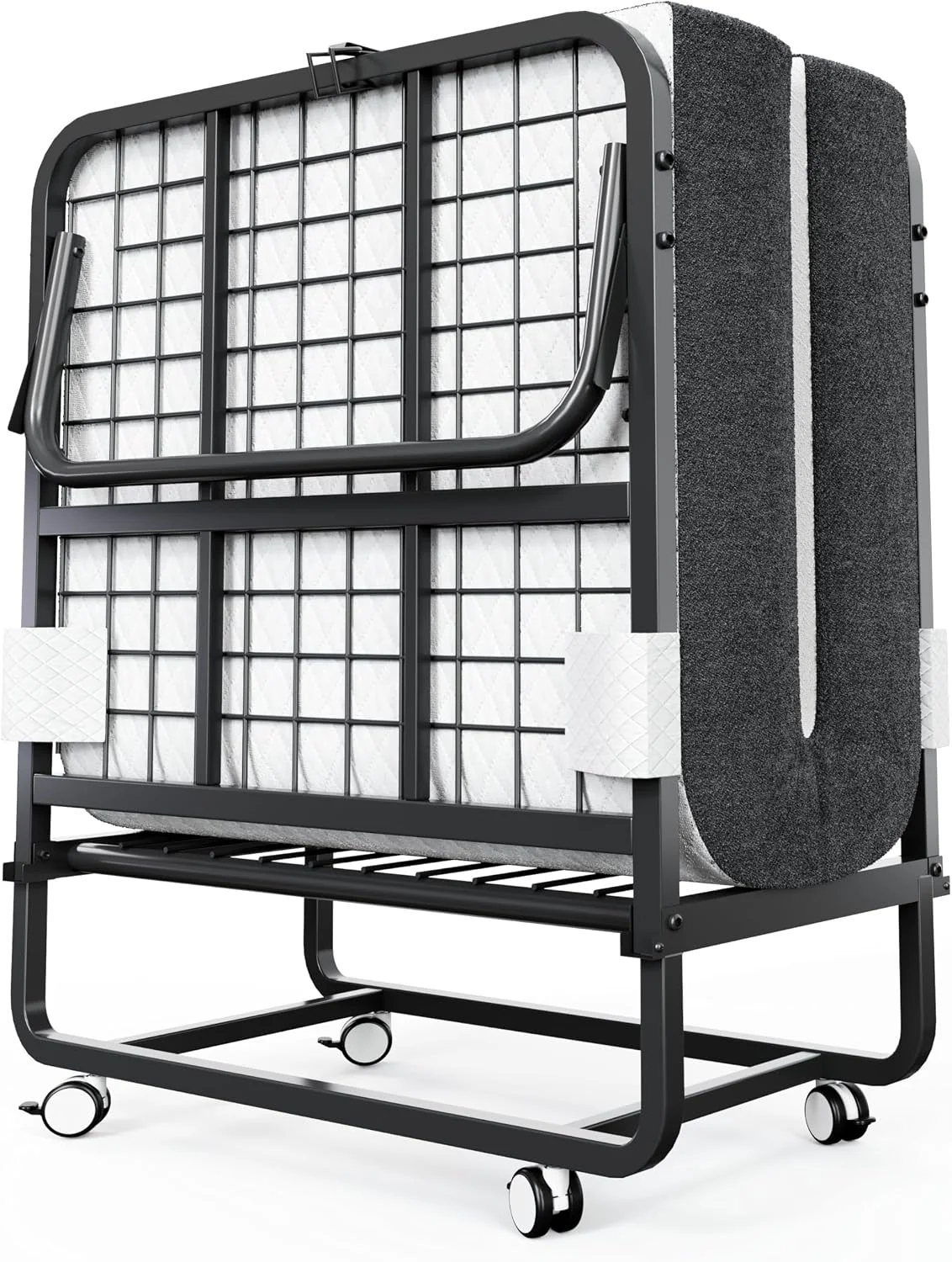 CAIYUN Matratze, 100x190 cm, 200 kg, 13CM, Schwarz/Grau/Weiß, Klappbett Erwachsene mit ca. aus Gedächtnisschaum Gästebett