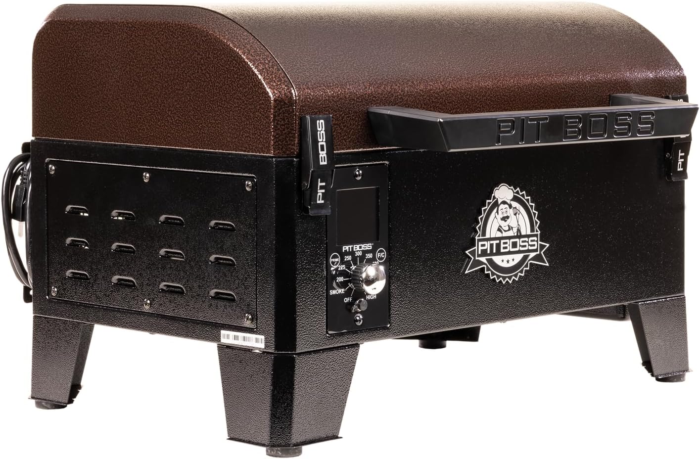 PIT BOSS 10697 Table Top Wood Grill With Temperature Control  Mahogany