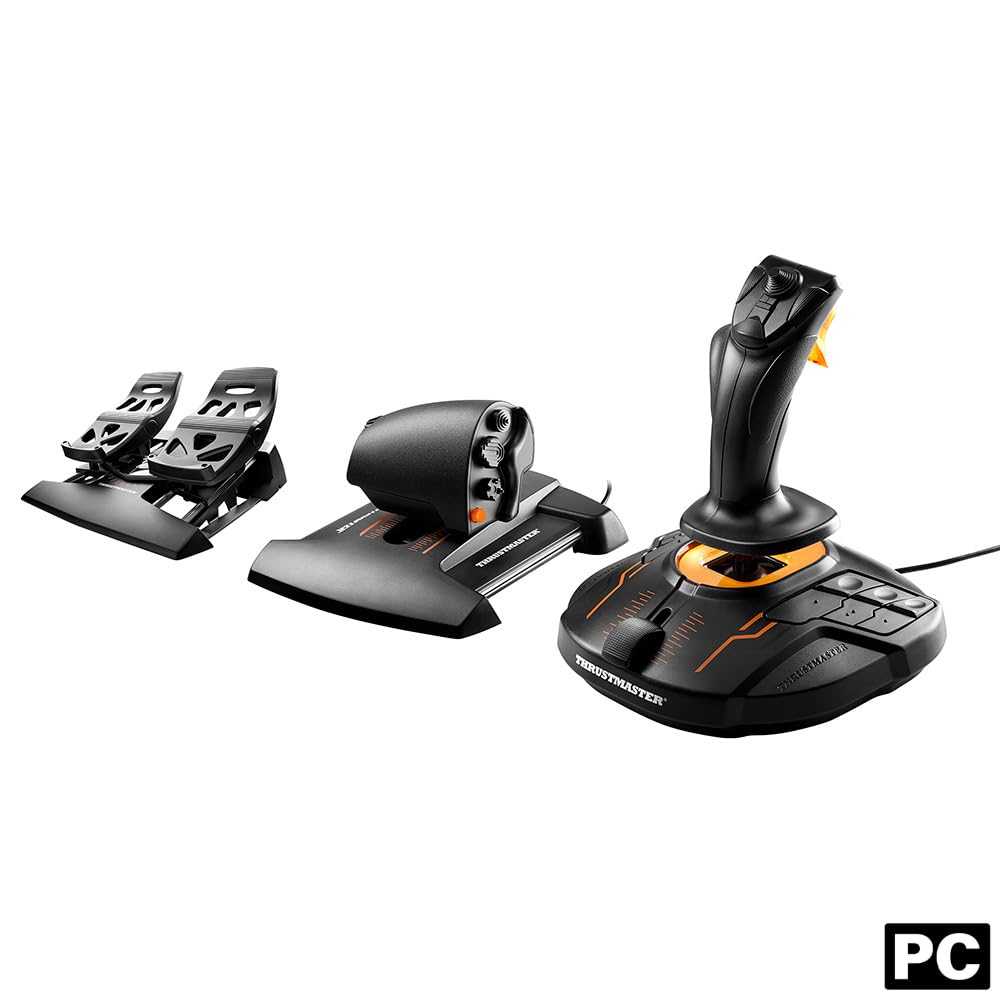 Thrustmaster T16000M FCS Flight Pack Joystick Schubhebel und Ruder für PC Flugsimulator Präzisionssteuerung