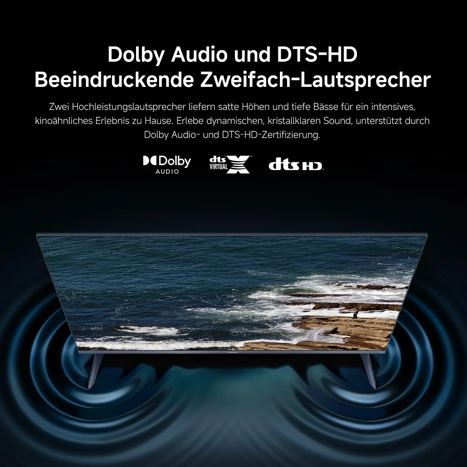 Xiaomi TV F Pro 32, 32 inch (81 cm), QLED, Smart TV, Fire OS7, Triple Tuner DVB-C/S/S2/T/T2, Dolby Audio?, DTS Virtual:X, DTS-HD, spraakbediening met Alexa, compatibel met Apple AirPlay