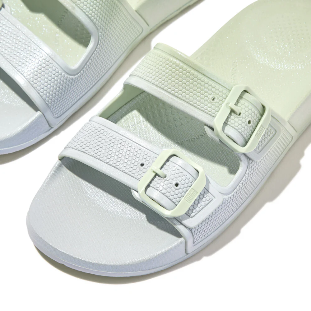 FitFlop iQushion Iridescent Riemensandalen Sagebrush/Skywash Blue
