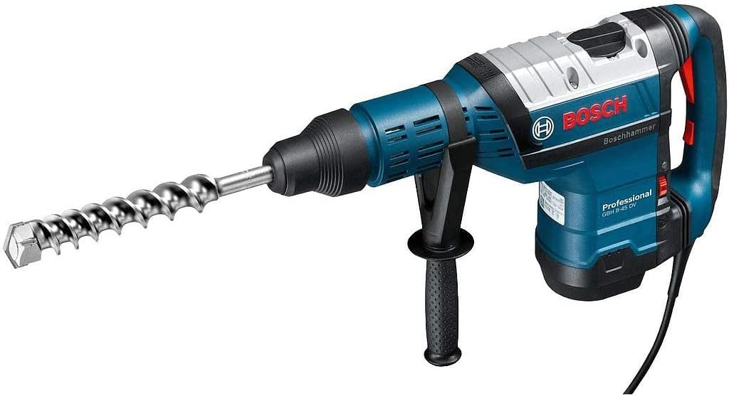 Bosch Professional Martello Perforatore Gbh 8-45 Dv (Motore da 1.500 Watt, Potenza Colpo Max.: 12,5 J, Sds Max. Incl. Tubetto Grasso,Impugn.Suppl., Valig.)