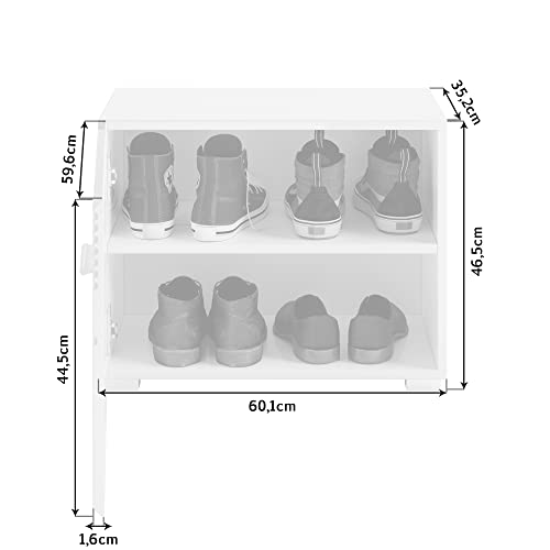 xonox.home Panca, Bianco, ca. 60x47x37cm : Casa e cucina
