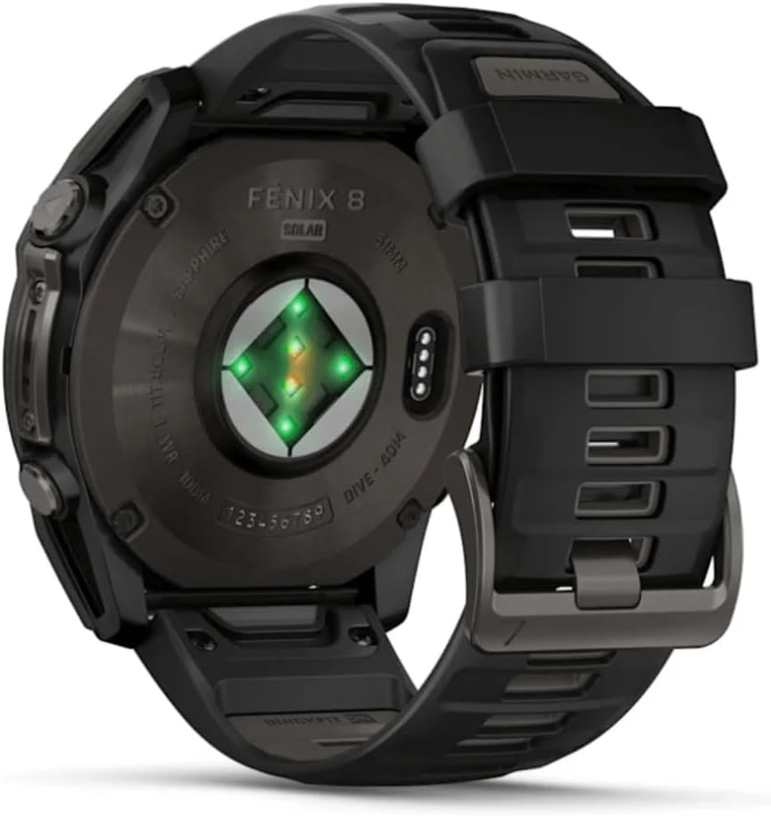 Solar Charging Smartwatch Fenix 8-51 MM | Touchscreen Multiband GPS-Uhr mit bis zu 48 Tagen Akkulaufzeit im Smartwatch-Modus | Eingebaute LED-Taschenlampe, Lautsprecher und Mikrofon