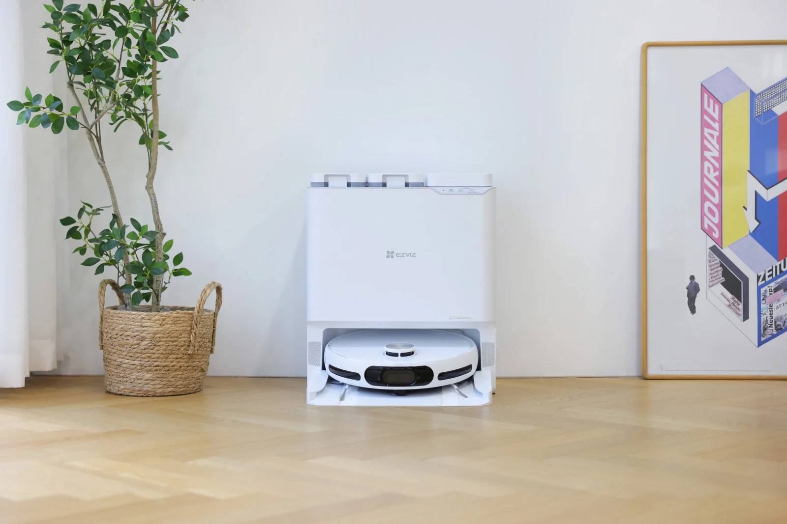 Ezviz RS20 PRO Robot Aspirapolvere Lavapavimenti Wi-Fi 7200Pa Bianco