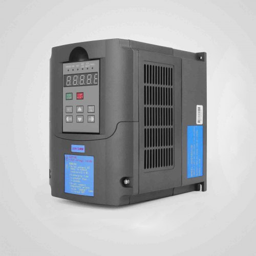 VEVOR 3,0KW Luftkühlender Spindelmotor 220 V ~ 250 V / 300 Hz, 0-18000 U / min, Edelstahl mit 3 KW 4HP Frequenzumrichter 3 Phasen 208-240 V AC SPWM Arbeitstemperatur -10-40 ℃ Wechselrichter Display