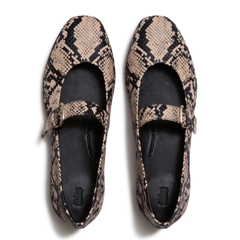 FitFlop Delicato Snake Mary Hazy Taupe