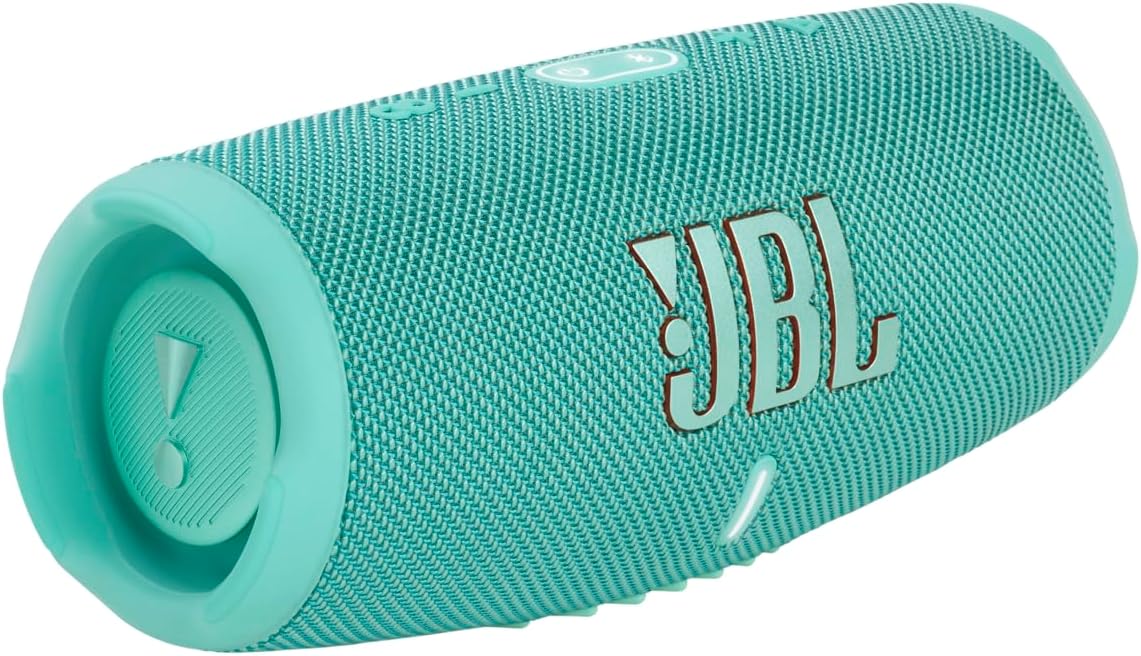 JBL Charge 5 Bluetooth-Lautsprecher in Schwarz �C Wasserfeste, portable Boombox mit integrierter Powerbank �C Eine Akku-Ladung f��r bis zu 20 Stunden kabellosen Musikgenuss