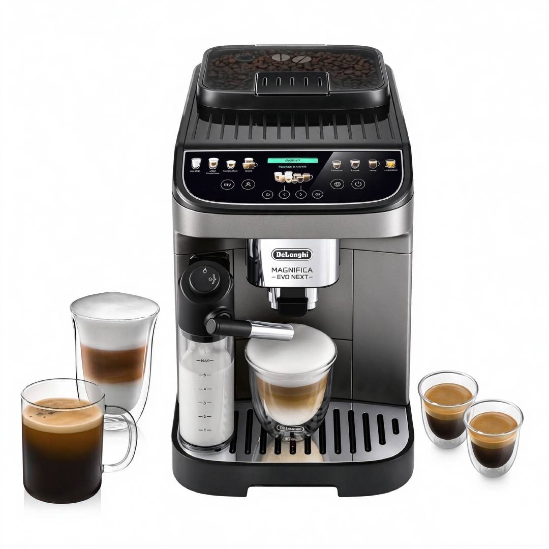 Kaffeevollautomat Magnifica Evo Next mit 13 One-Touch-Getränken, 1,8 L Wassertank und LatteCrema Hot Milchaufschäumer