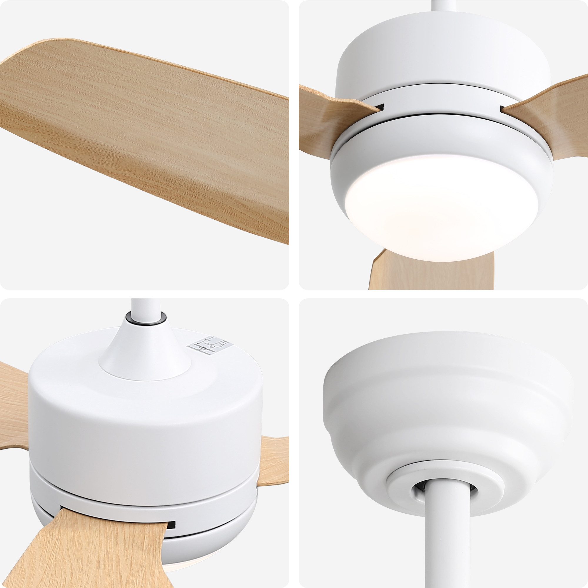 Deckenventilator Energiesparender 46-Zoll Deckenventilator mit LED-Beleuchtung
