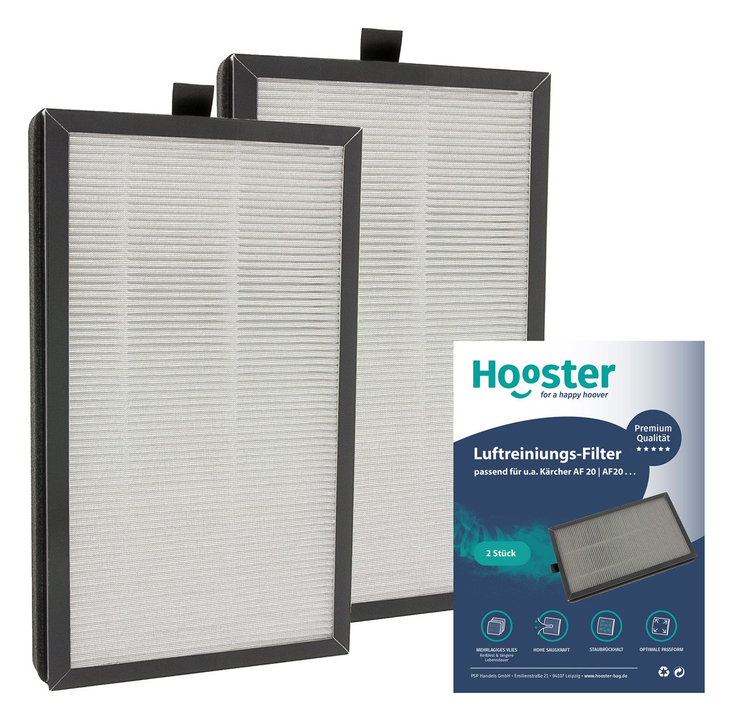 Luftfilter 2er-SET HEPA Filter kompatibel mit Kärcher AF 20 Luftreiniger