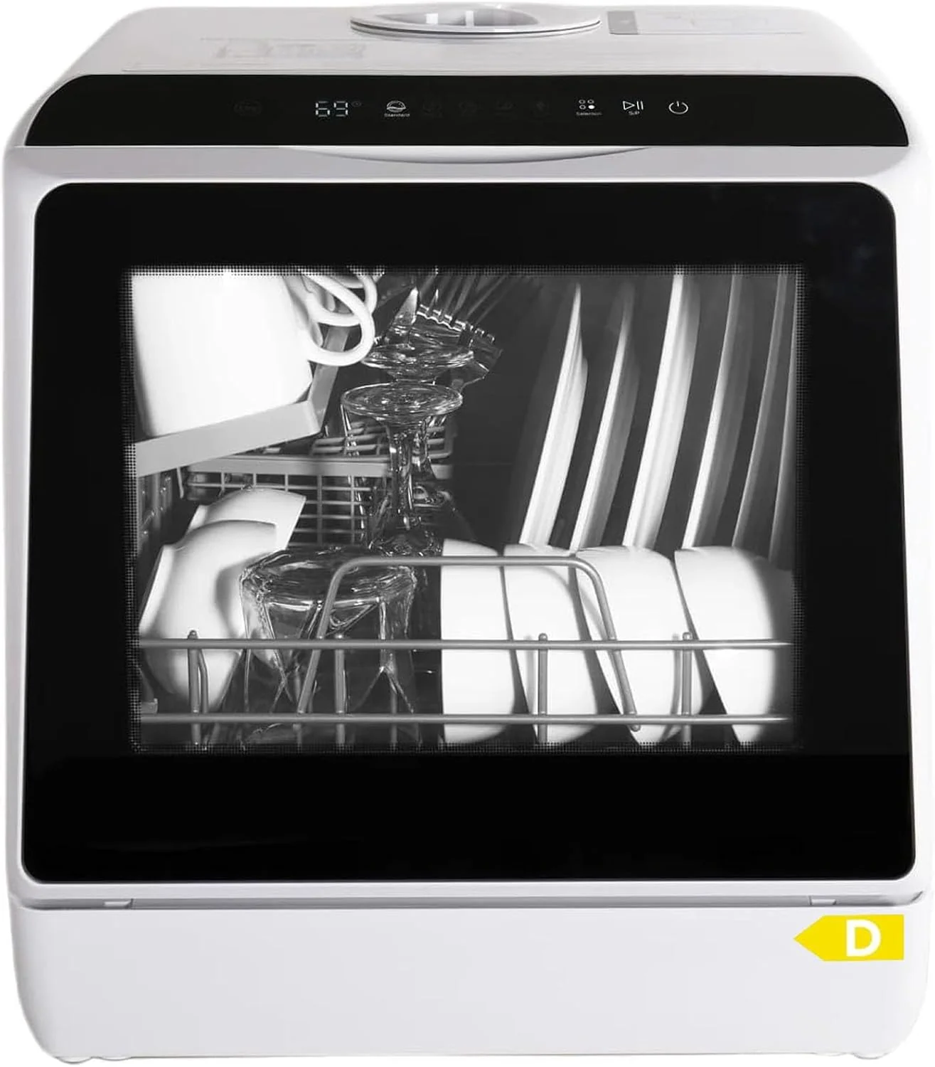 Fullwatt Mini Geschirrspüler für 3 Gedecke, Tischgeschirrspüler 6 Programme