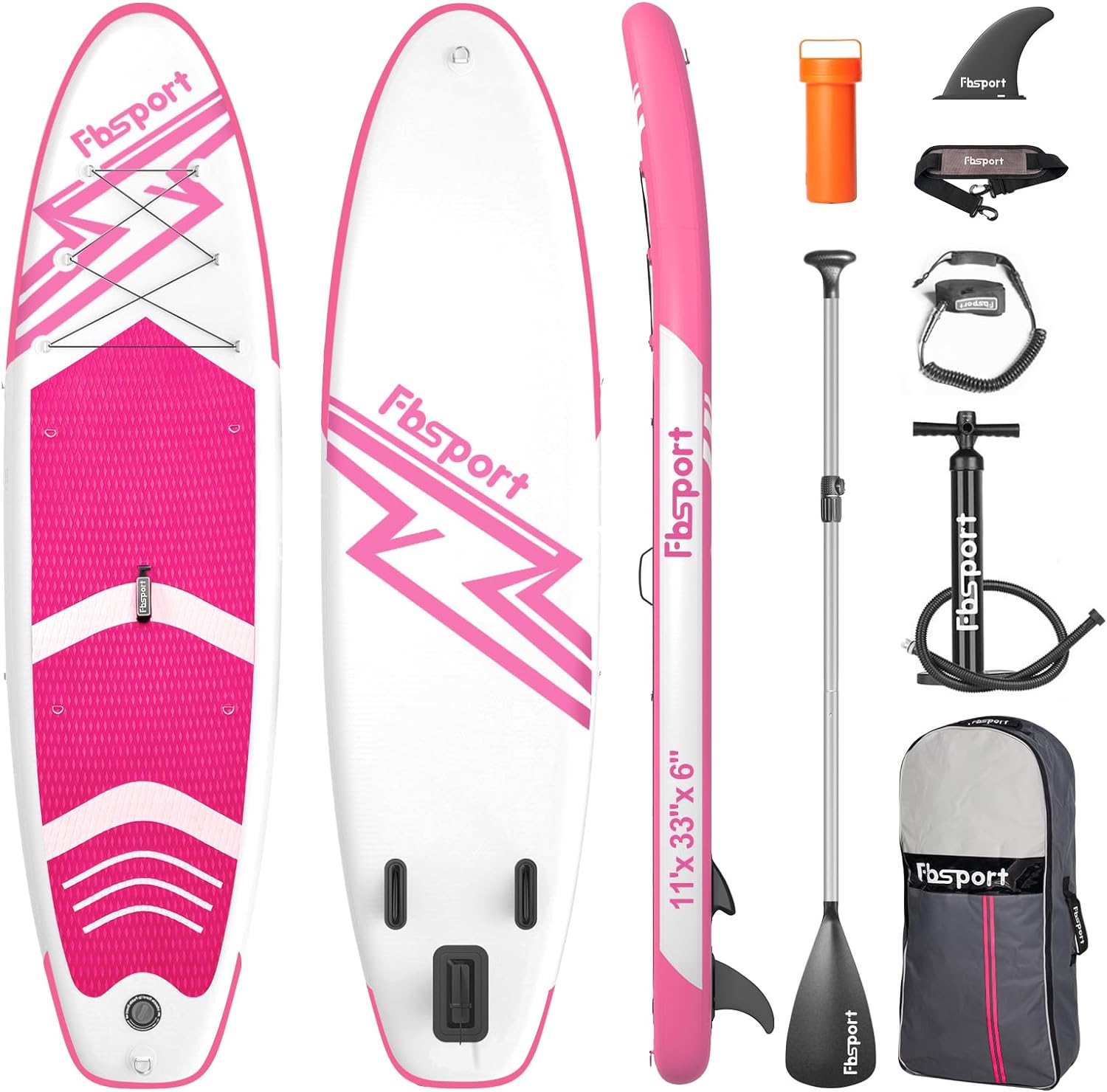 Premium-Stand-Up-Paddle-Board, Yoga-Board mit strapazierfähigem SUP-Zubehör und Tragetasche | Breiter Stand, Surf-Kontrolle, rutschfestes Deck, Leine, Paddel und Pumpe für Jugendliche und Erwachsene