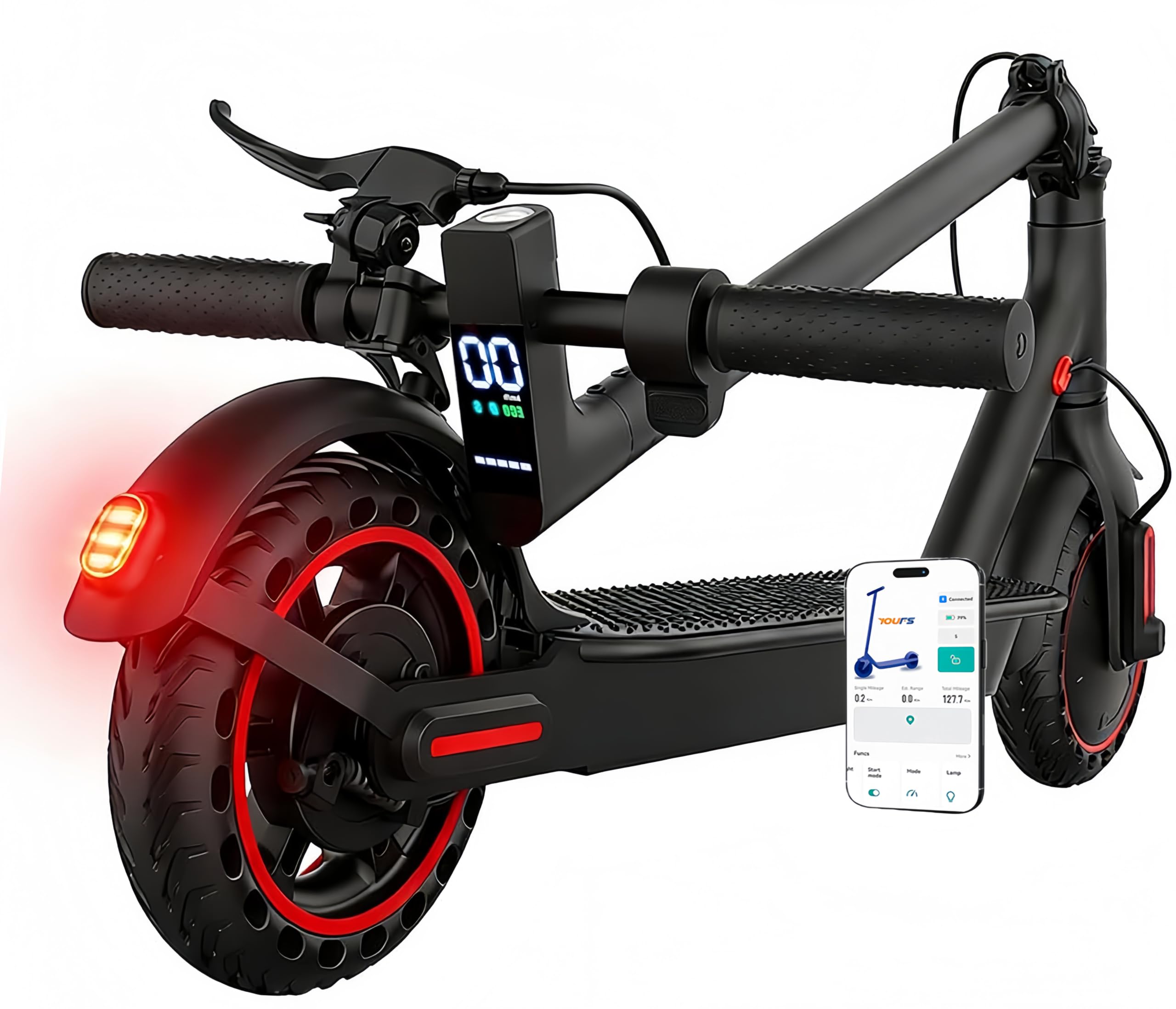 Elektroroller für Erwachsene mit Straßenzulassung, W4, 10,4 Ah Akku, 25-35 km Reichweite, 8,5-Zoll-Reifen, bis 120 kg, klappbar
