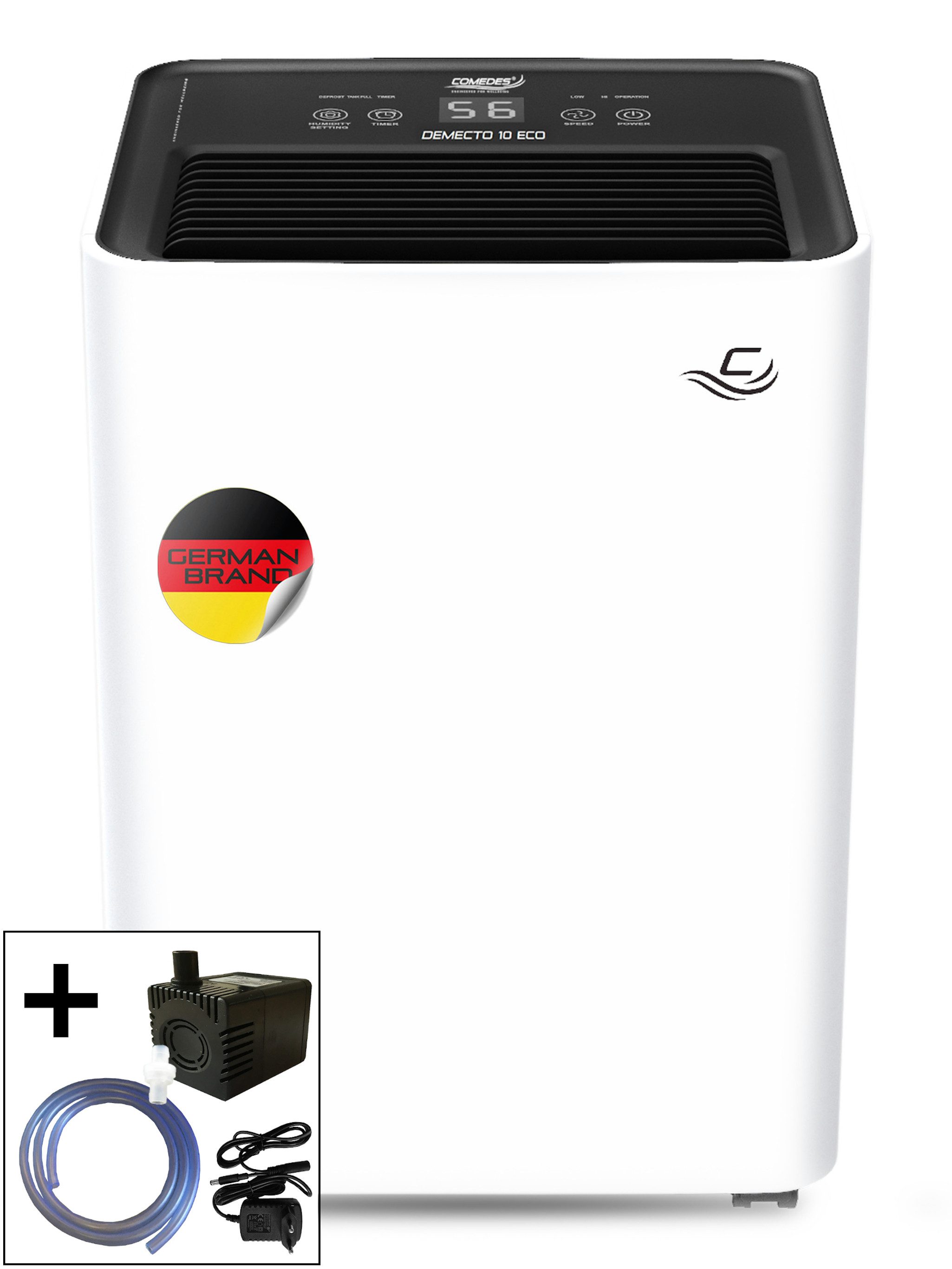 Luftentfeuchter Luftentfeuchter Comedes Demecto 10 eco, 10 Liter/Tag, mit Pumpenset