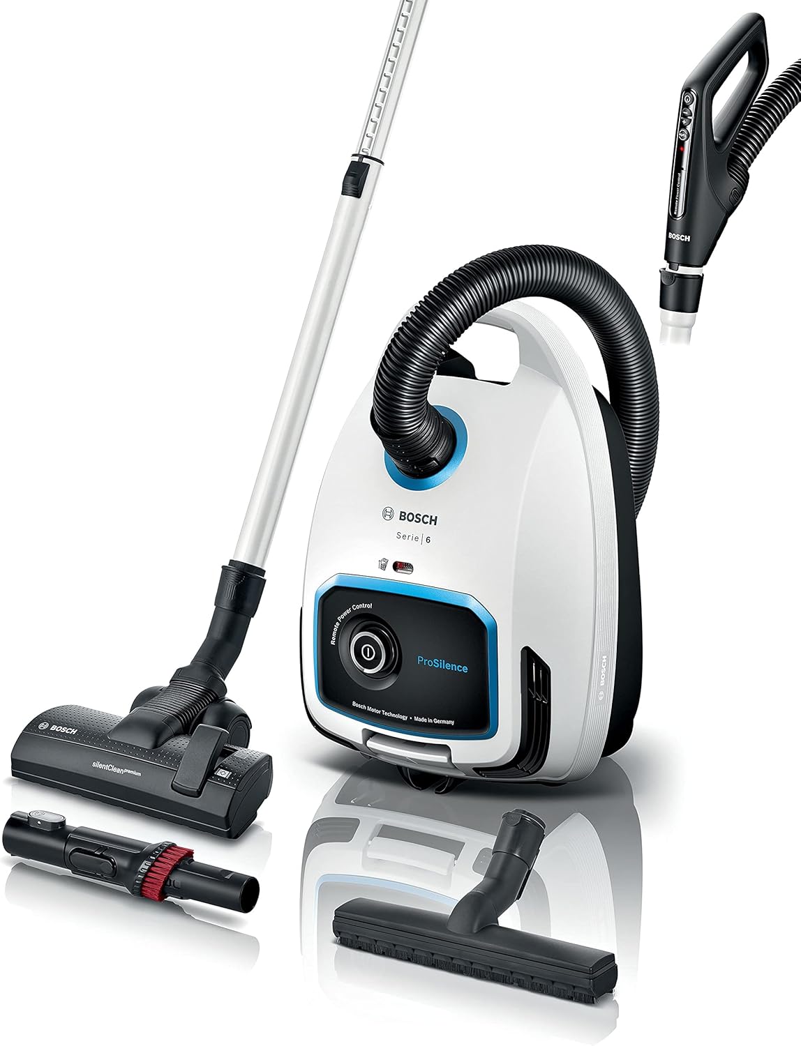 Bosch Elettrodomestici BGB6SIL1, Aspirapolvere, Bianco, 700 W, 4 Litri, 66 decibeles