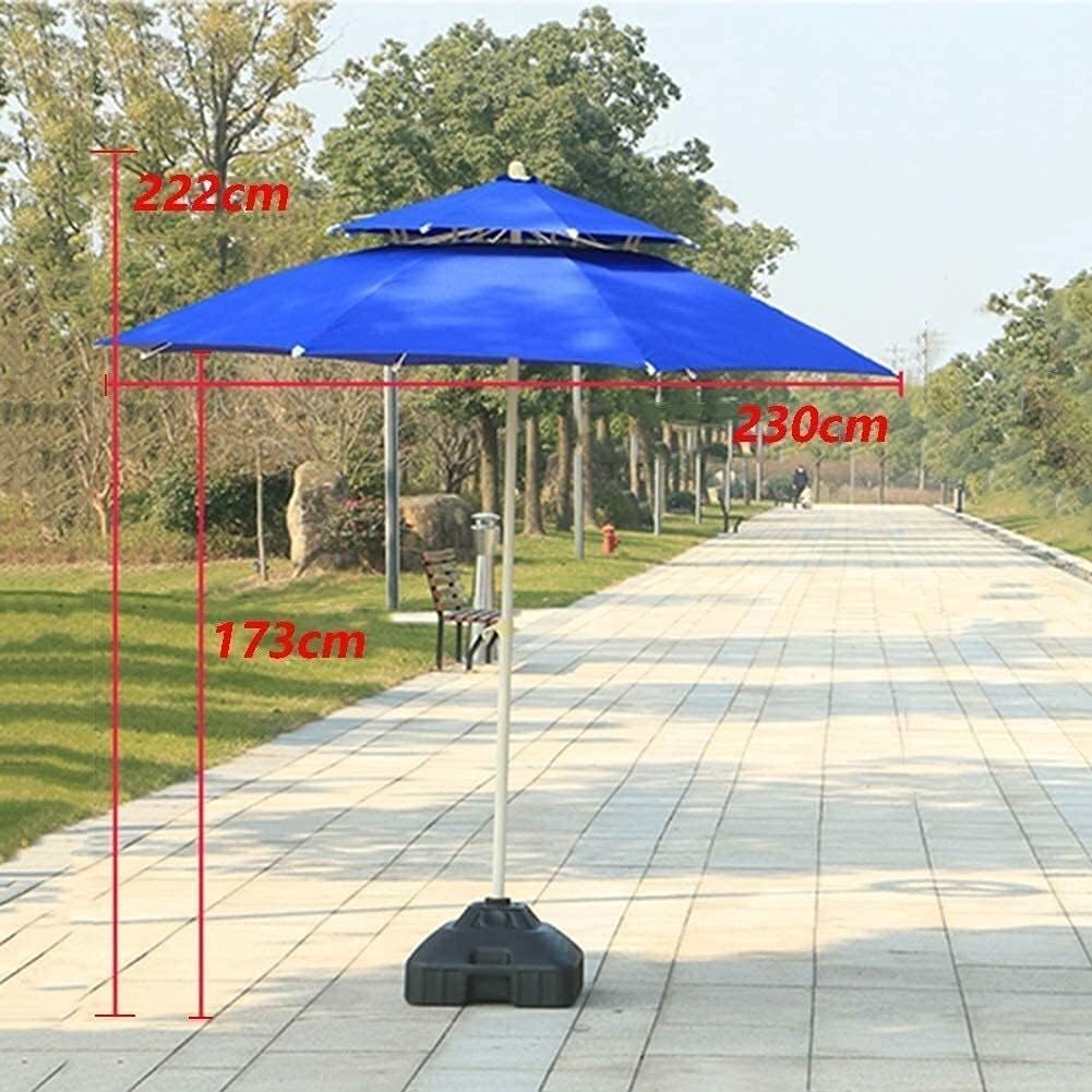 Sonnenschirm Sonnenschirm Gartenschirme 7,5 'Double Top Outdoor Patio Sonnenschirm, perfekt für Outdoor Yard, Beach Commercial Event Market, g, Pool Side good