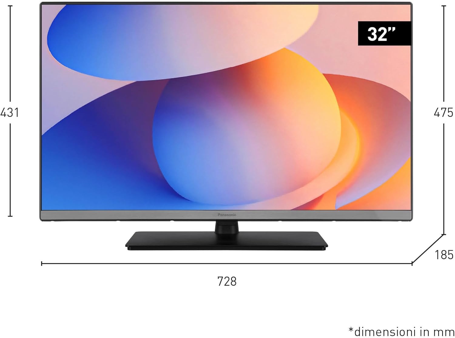 Panasonic TB-32S40AEZ, Serie S40 32 pollici Smart TV LED HD, 2024, TiVo, Controllo Vocale Google e Alexa, Game Mode, Media Player, HDR, HDMI, WLAN, Per un'Esperienza Visiva Ottimale