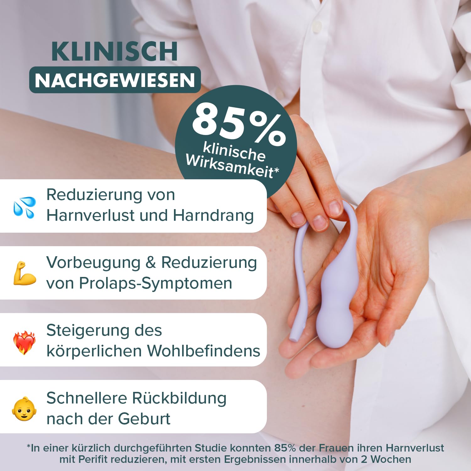 Perifit Care Plus Beckenbodentrainer für Frauen bei Inkontinenz und Rückbildung nach der Geburt