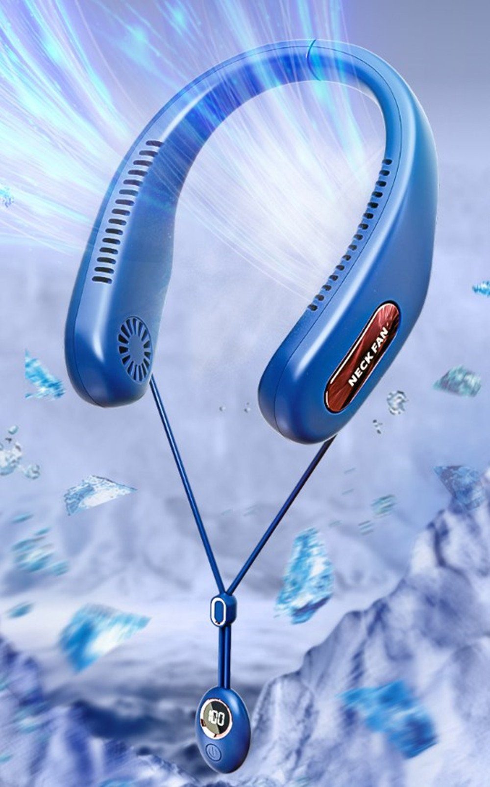 Mini USB-Ventilator Nackenventilator,Wiederaufladbarer Hals Ventilator USB Tragbare
