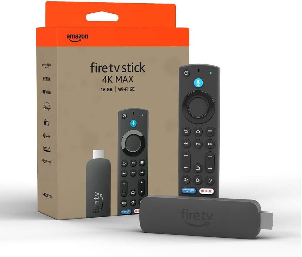 Fire TV Stick 4K Max di Amazon (Ultimo modello), Dispositivo per lo streaming con supporto per Wi-Fi 6E e modalità ambiente