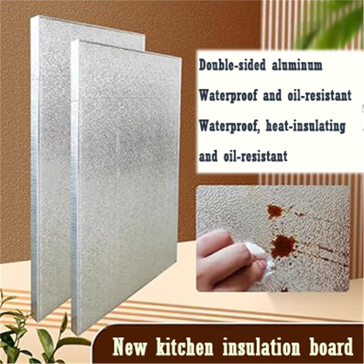 Generisch Hochwertiger magnetischer Hitzeschutz für Gas- und Elektroherde – wasserdichte und ölbeständige Kühlschrank-Thermoplatte (122 x 20 cm) – Effiziente Wärmeisolierung und Schutz