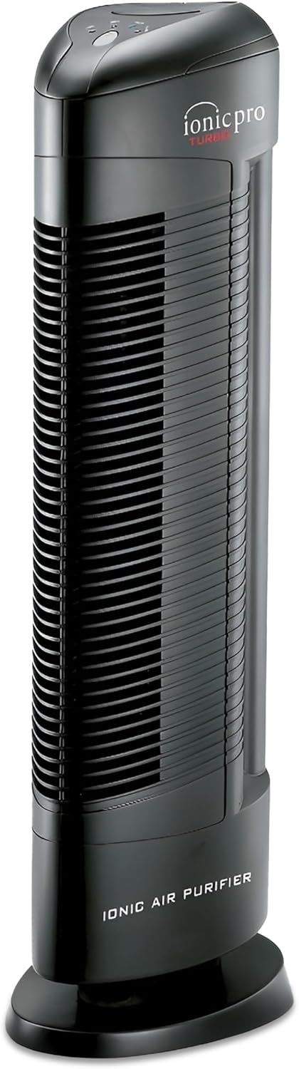 Ionic Pro Turbo TA550 Air Purifier, Filterless, 500 Sq Ft, Black