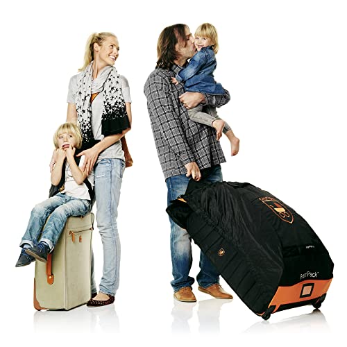 Stokke PramPack, Nero e arancione   Protegge il passeggino durante i viaggi   Leggero   Si ripone arrotolato per un minimo ingombro   Si adatta a quasi tutti i passeggini sul mercato : Prima infanzia