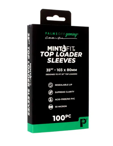 Palms Off Gaming MintFit Top Loader Sleeves 35pt 103x80mm 100pc