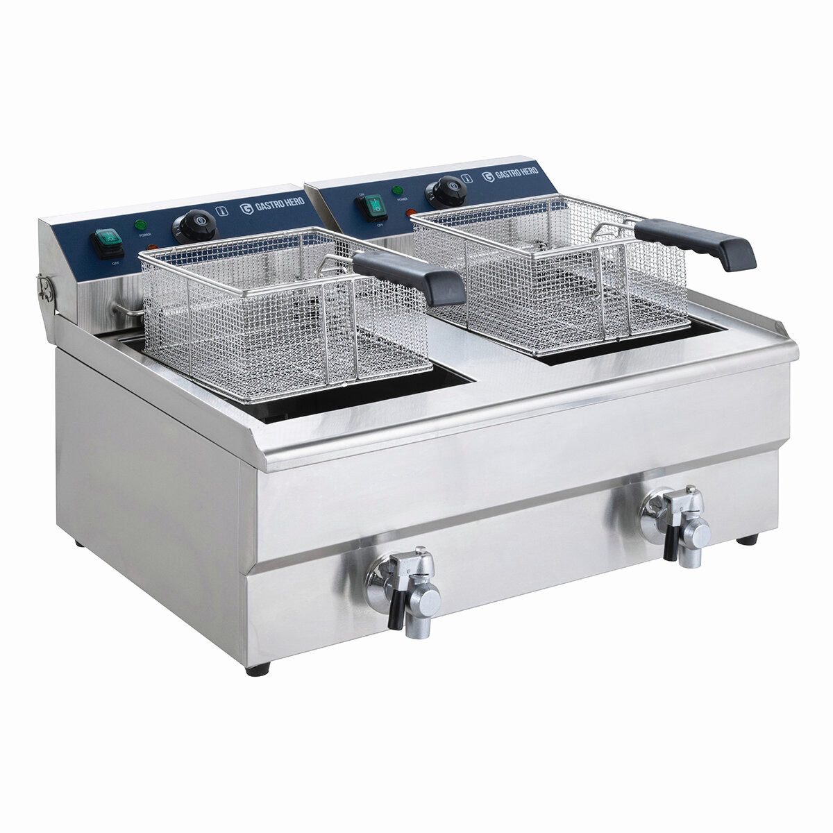 Fritteuse Elektro Doppel Fritteuse 2x 13 Liter - 2x 5 kW