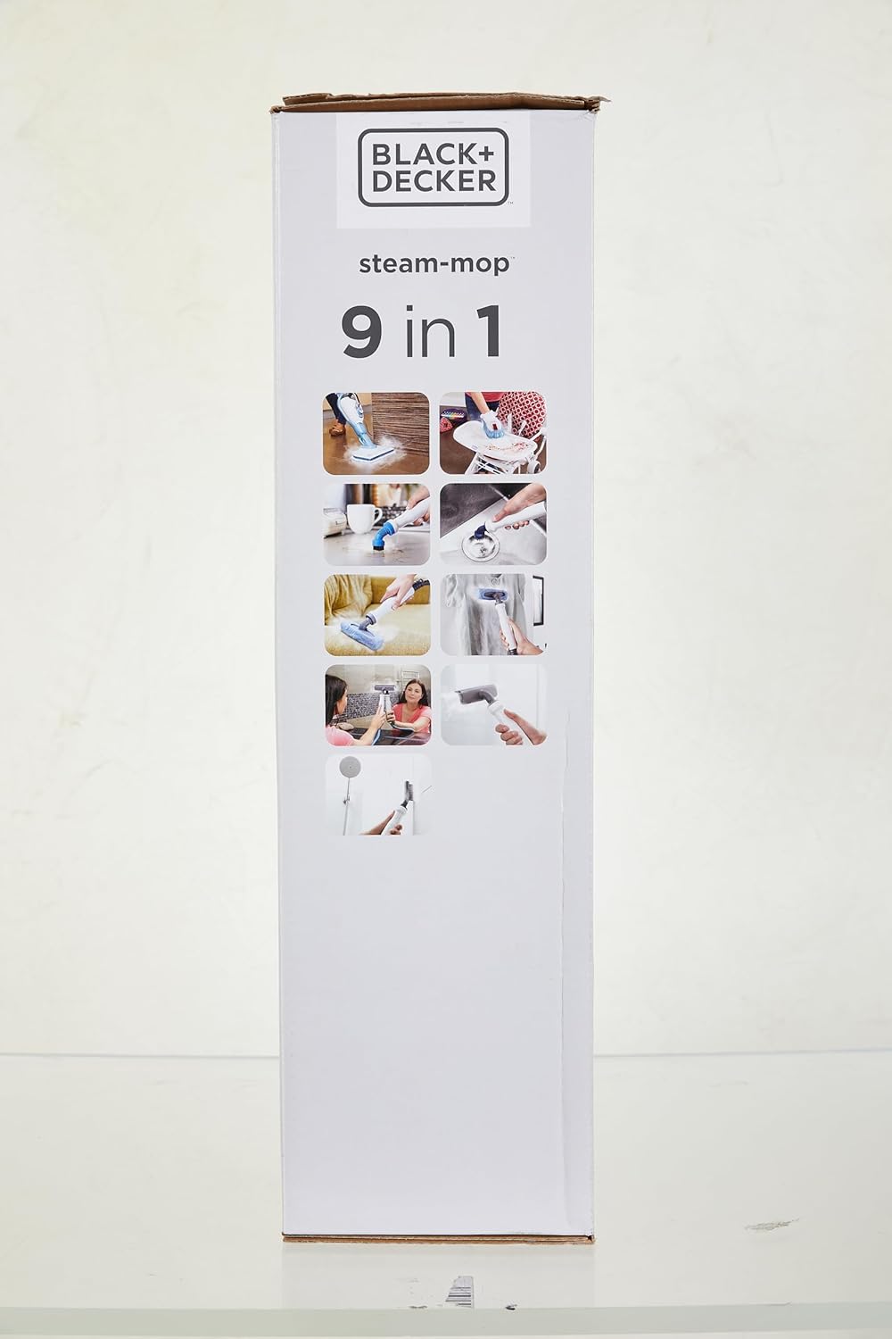 Black+Decker 15-in-1 Dampfbesen Steam-mop (mit Steamitt Dampfhandschuh zur Oberflchenreinigung, AutoSelect für richtige Menge Dampf, 180° drehbarer Reinigungsfu, inkl. 15-tlg Zubehr)
