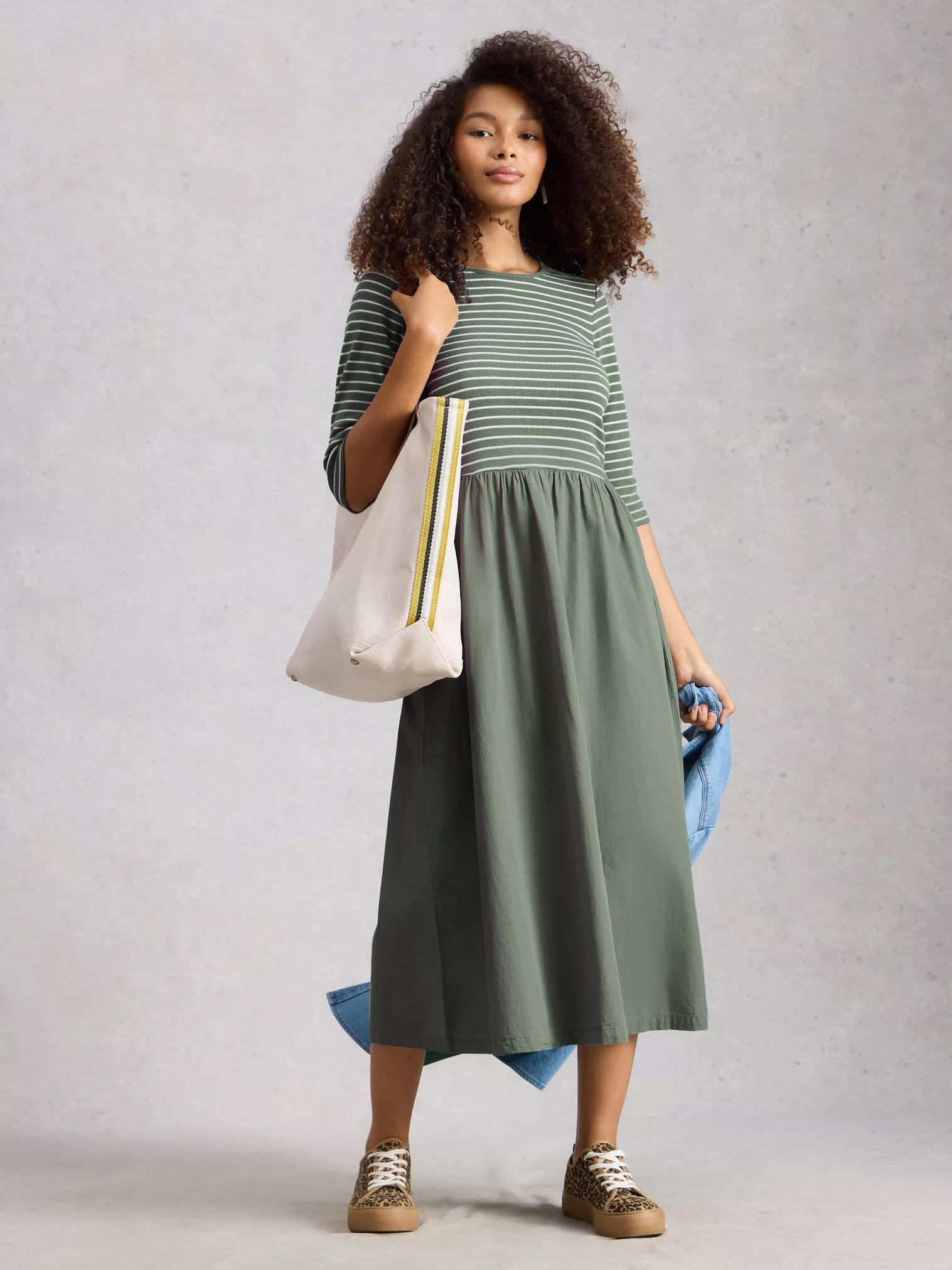 White Stuff Shay Jersey Mix Dress