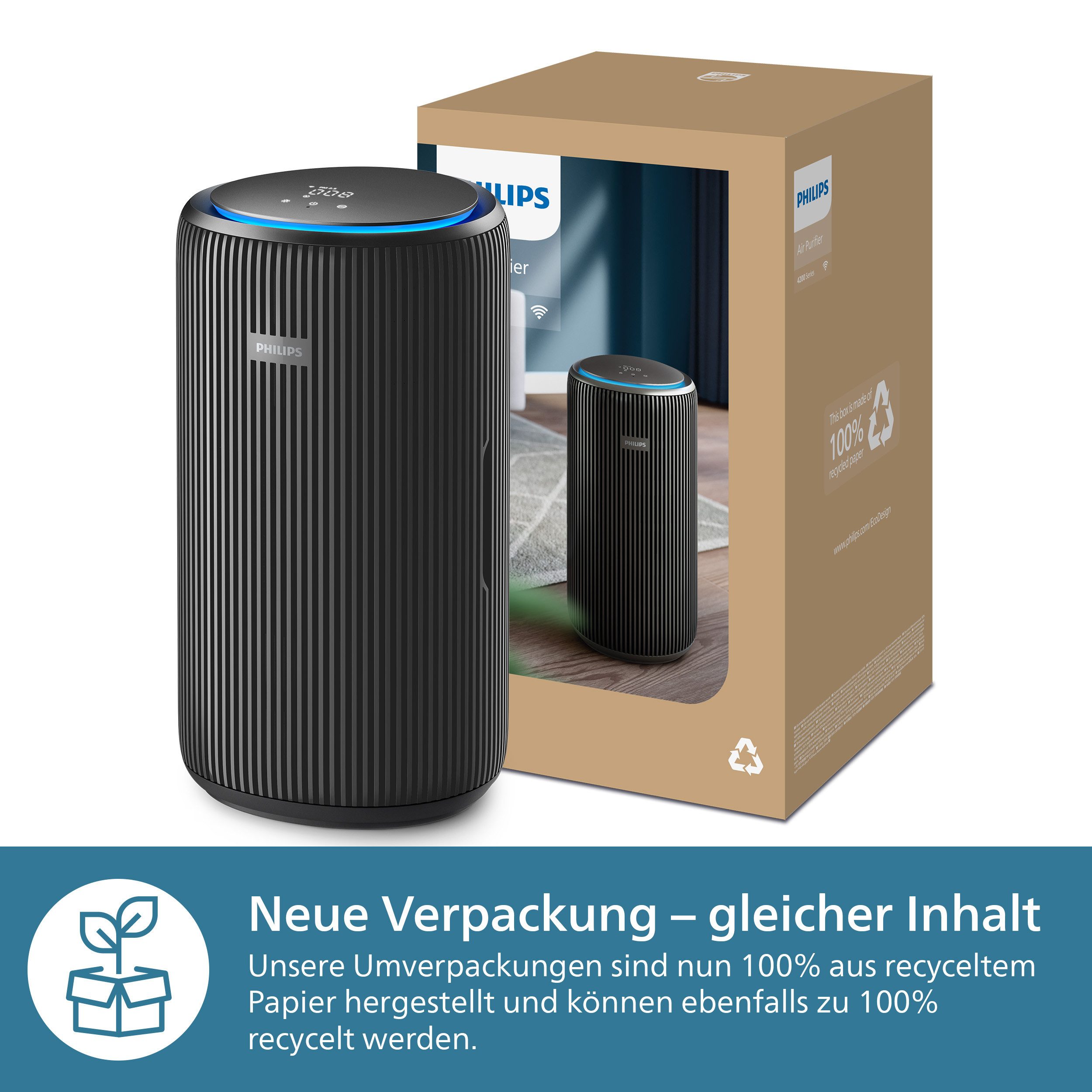 Luftreiniger AC4221/11 PureProtect Pro 4200 Series, Luftreinigungsrate 600 m³/h
