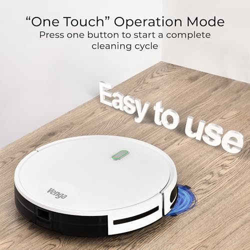 Venga! Aspirapolvere Robot Lavapavimenti, Facile da usare, 6 Modalità di Pulizia, Silenzioso, Bianco, VG RVC 3000 : Casa e cucina