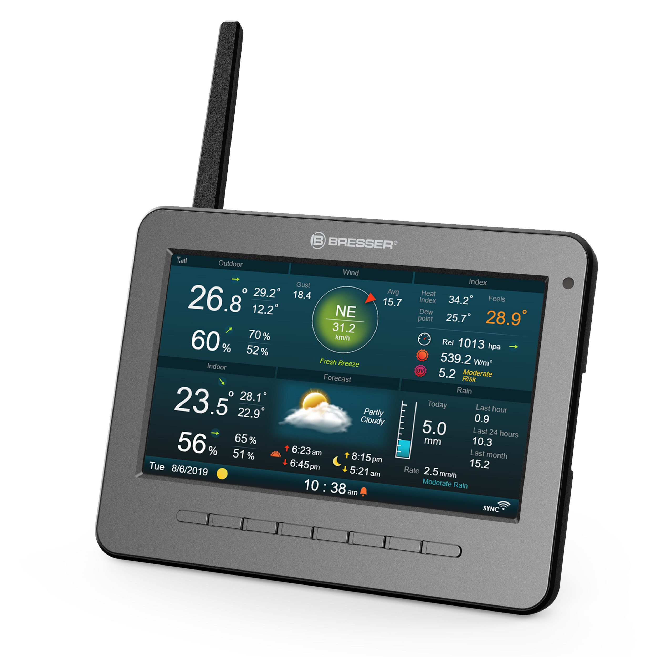 Wetterstation BRESSER zusätzliche / Ersatz-Basisstation für die WLAN HD TFT 7-in-1-…