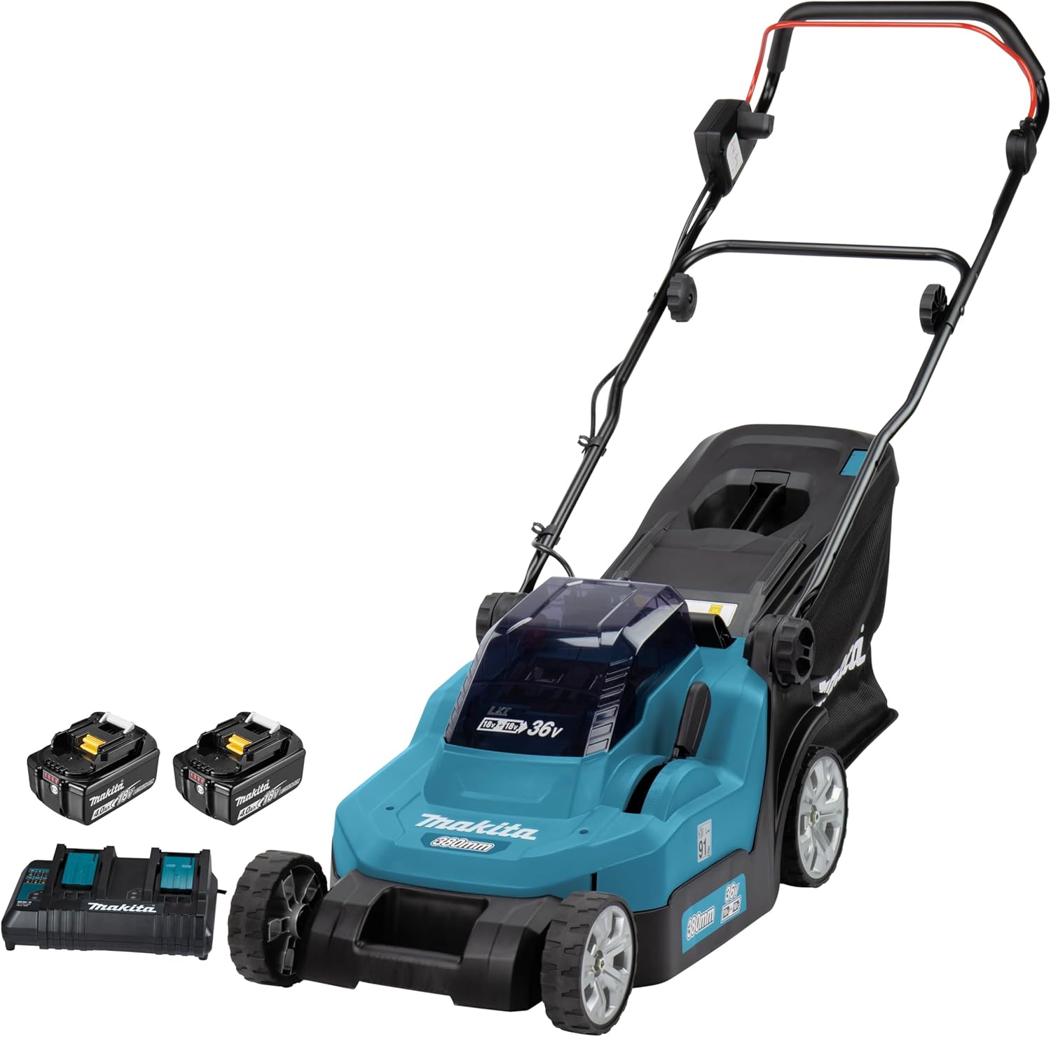 DLM382PM2 Tosaerba A Batteria 38 Cm, 2 x Bl1840B, 4 Ah, Dc18Rd, 40 L