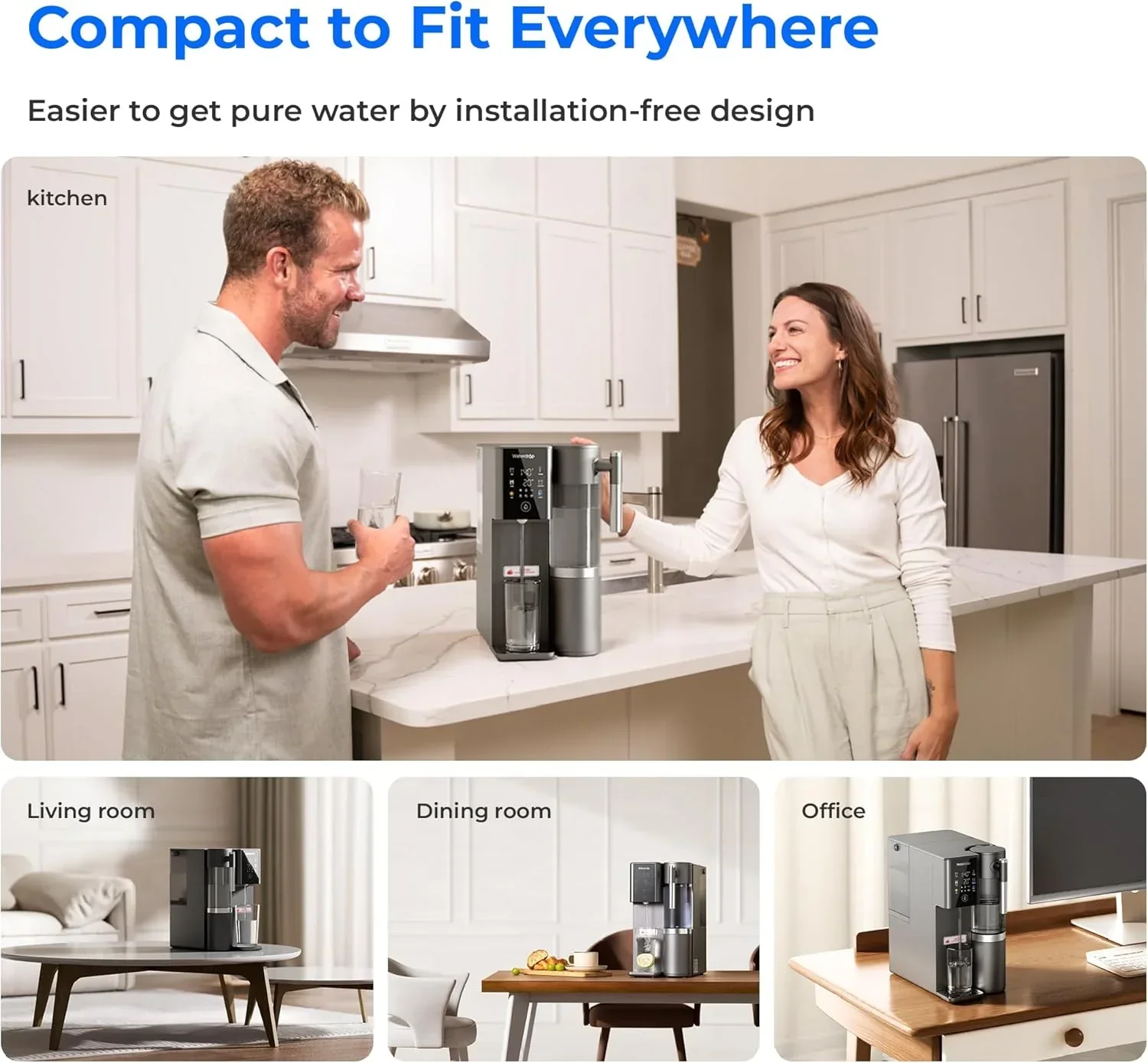 Waterdrop WD-A2 Countertop Reverse Osmosis System 3:1 Purified Water to Drain Ratio