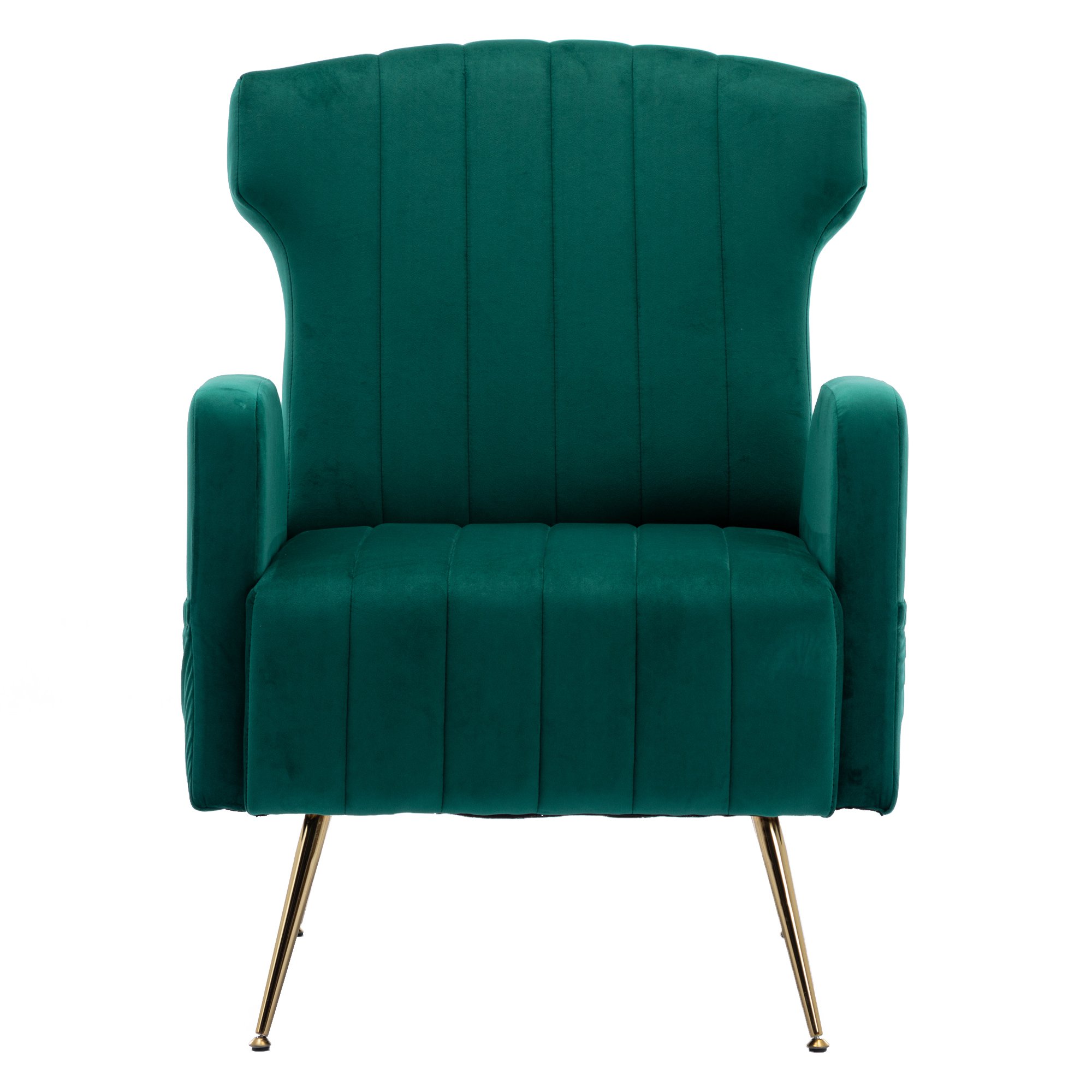 Relaxsessel mit Bezug in Samtoptik, elegantes und modernes Design für Wohnzimmer und Aufenthaltsraum mit Liegefunktion und abnehmbaren Kissen, Smaragd