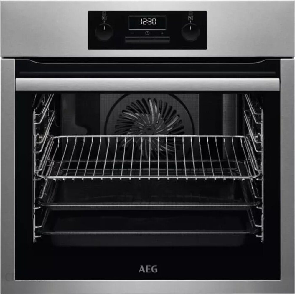 Backofen-Set Edelstahl 71 L versenkbare Drehknöpfe Glaskeramikkochfeld Bräterzone