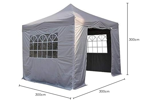 All Seasons Gazebos Gazebo pop up 3x3m completamente impermeabile con 4 pareti laterali   Grigio metallizzato : Amazon.it: Giardino e giardinaggio