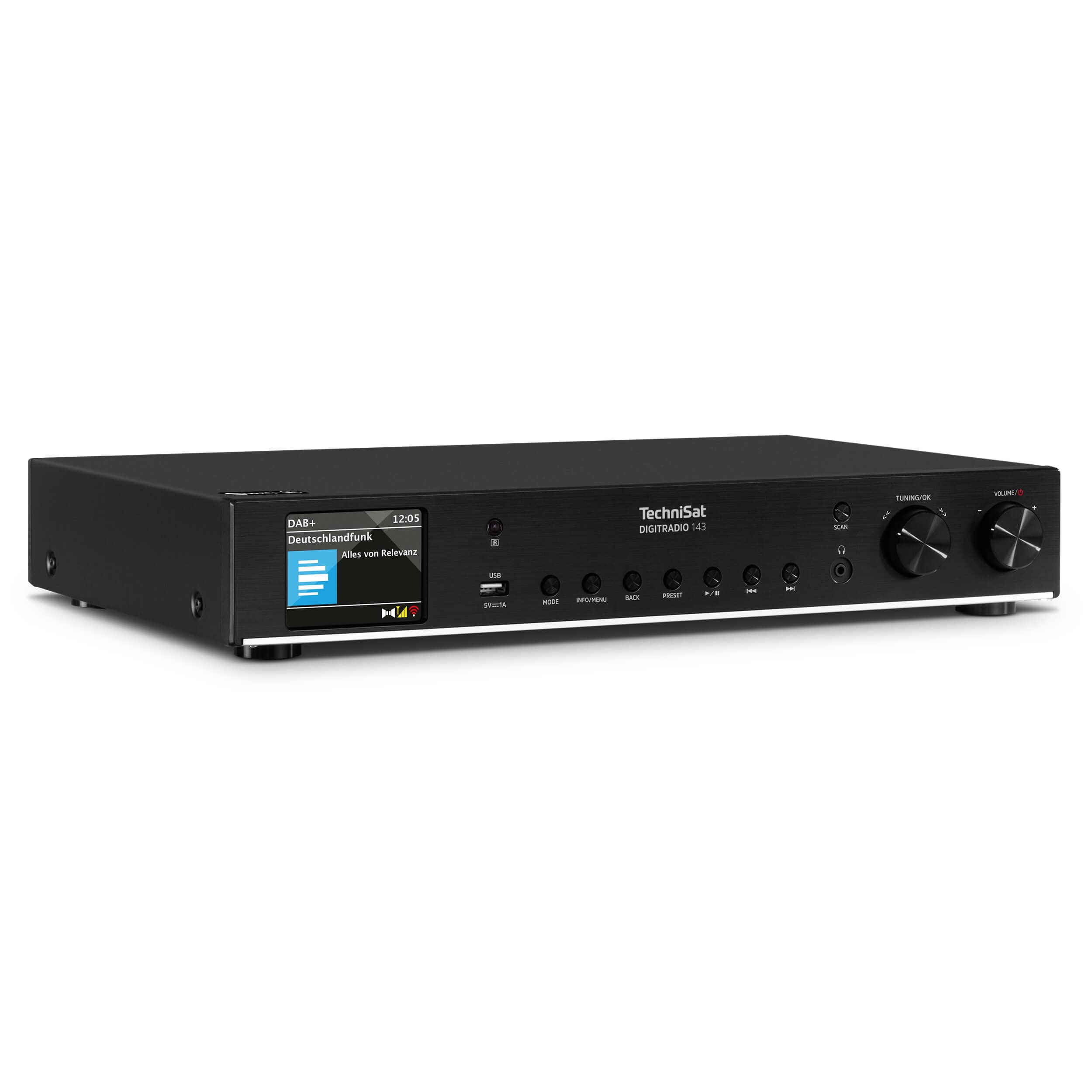 TechniSat Digitradio 143 V3 HiFi Tuner für Internetradio und DAB+ Digitalradio mit UKW Empfang