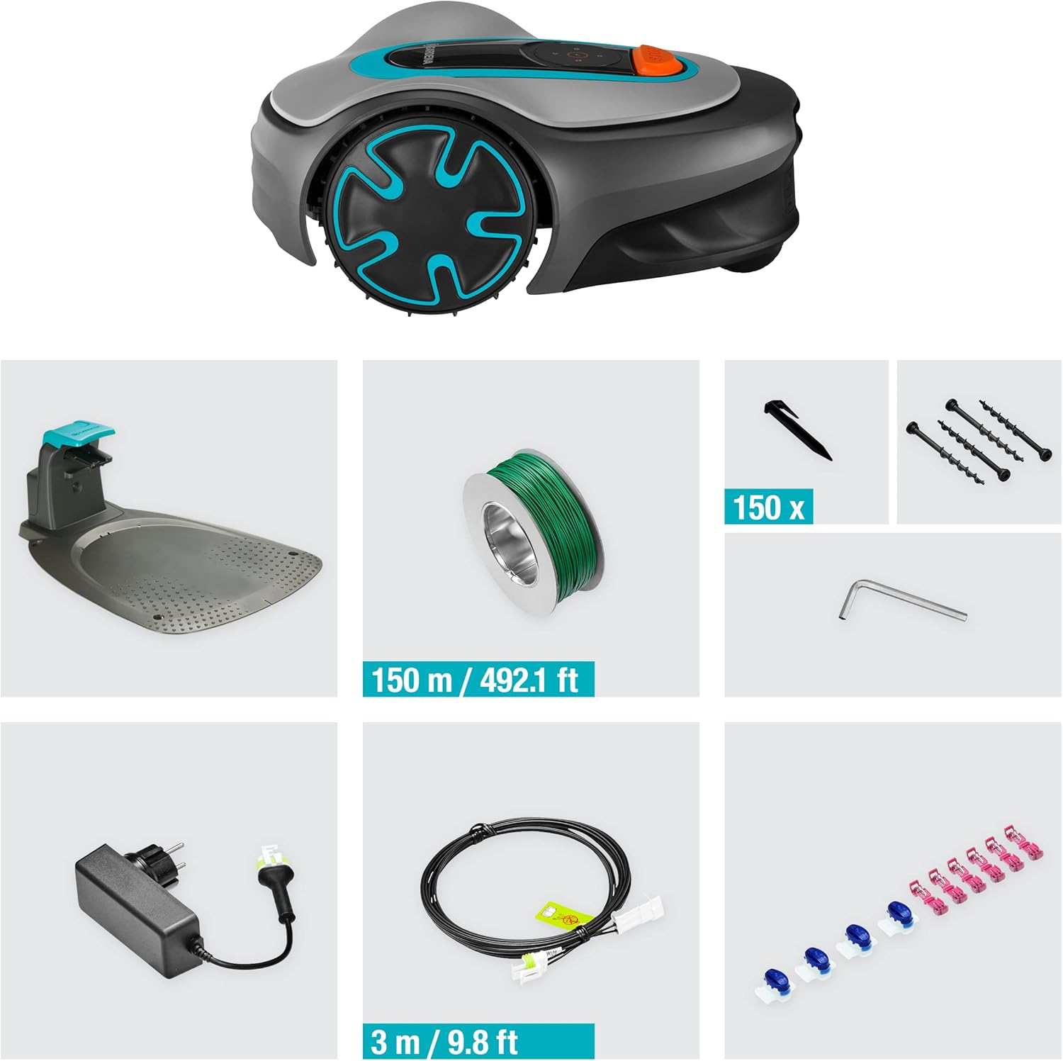 Gardena Mhroboter SILENO minimo 500 m: intelligenter Rasenmher mit optimaler Konnektivitt, mit Gardena Bluetooth App programmierbar, DE-Version (15202-20)