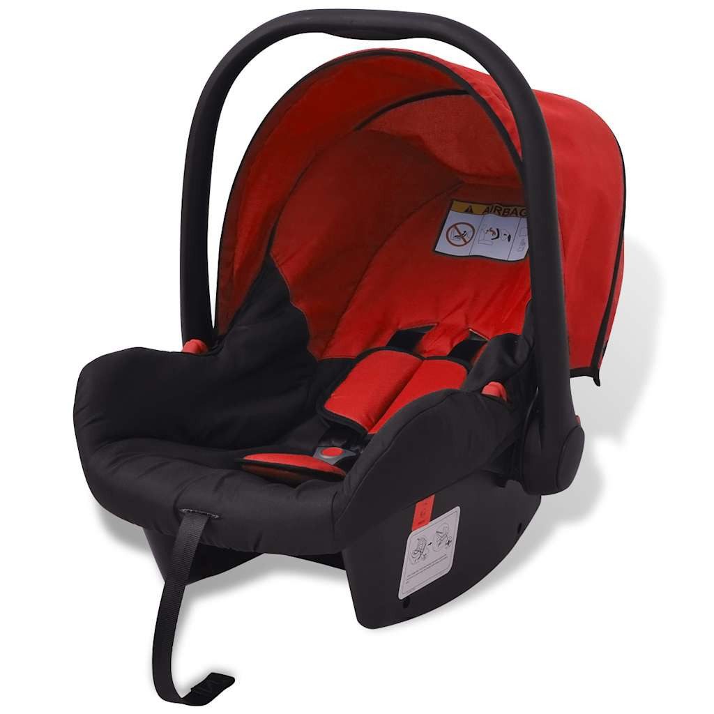 Kinder-Buggy 3-in-1 Kinderwagen Aluminium Rot und Schwarz