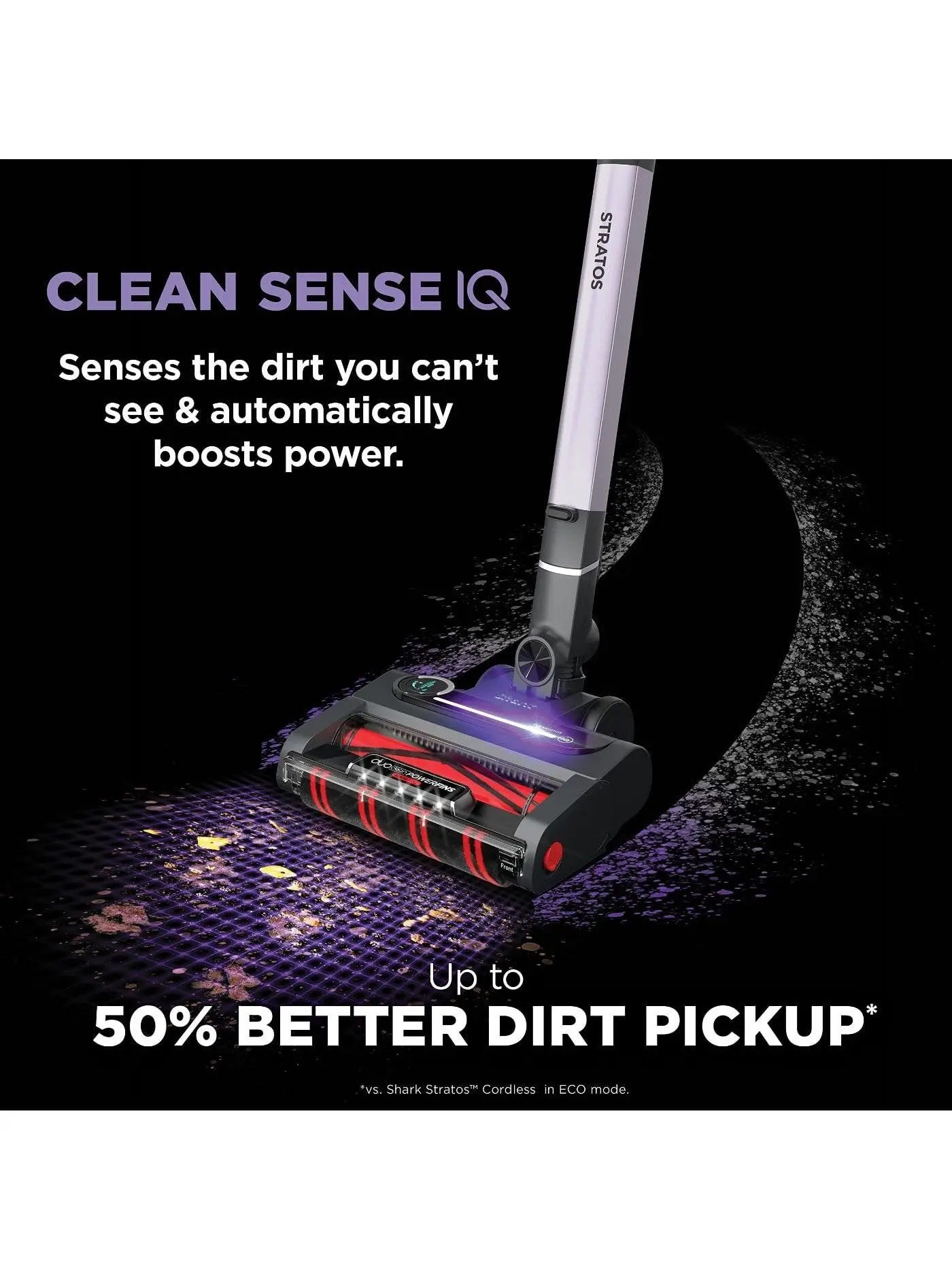 Shark IZ862H Stratos Cordless Vacuum with Clean Sense IQ and Odor Neutralizer, DuoClean PowerFins HairPro, Includes Duster Crevice Tool & Anti Allergen Brush, Up to 60 Minute Runtime, Ash Purple